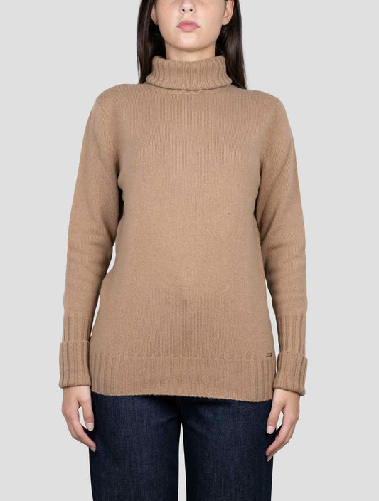Kiton Brown Cashmere Sweater Turtleneck