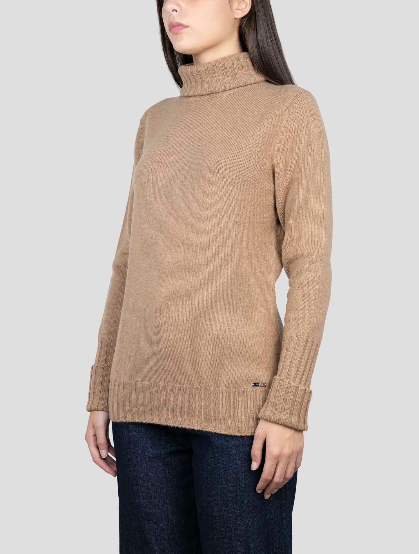 Kiton Brown Cashmere Sweater Turtleneck