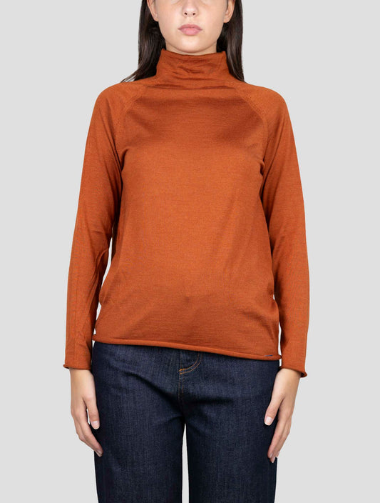 Kiton Brown Cashmere Silk Sweater Turtleneck