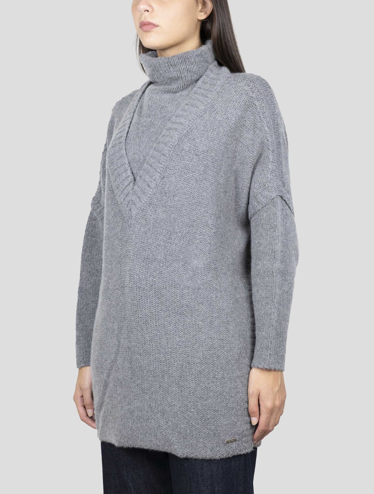 Kiton Gray Cashmere Zibellino Sweater V-Neck