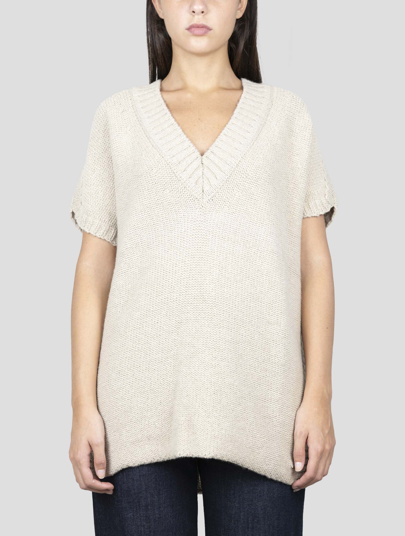 Kiton Brown Cashmere Zibellino Sweater V-Neck