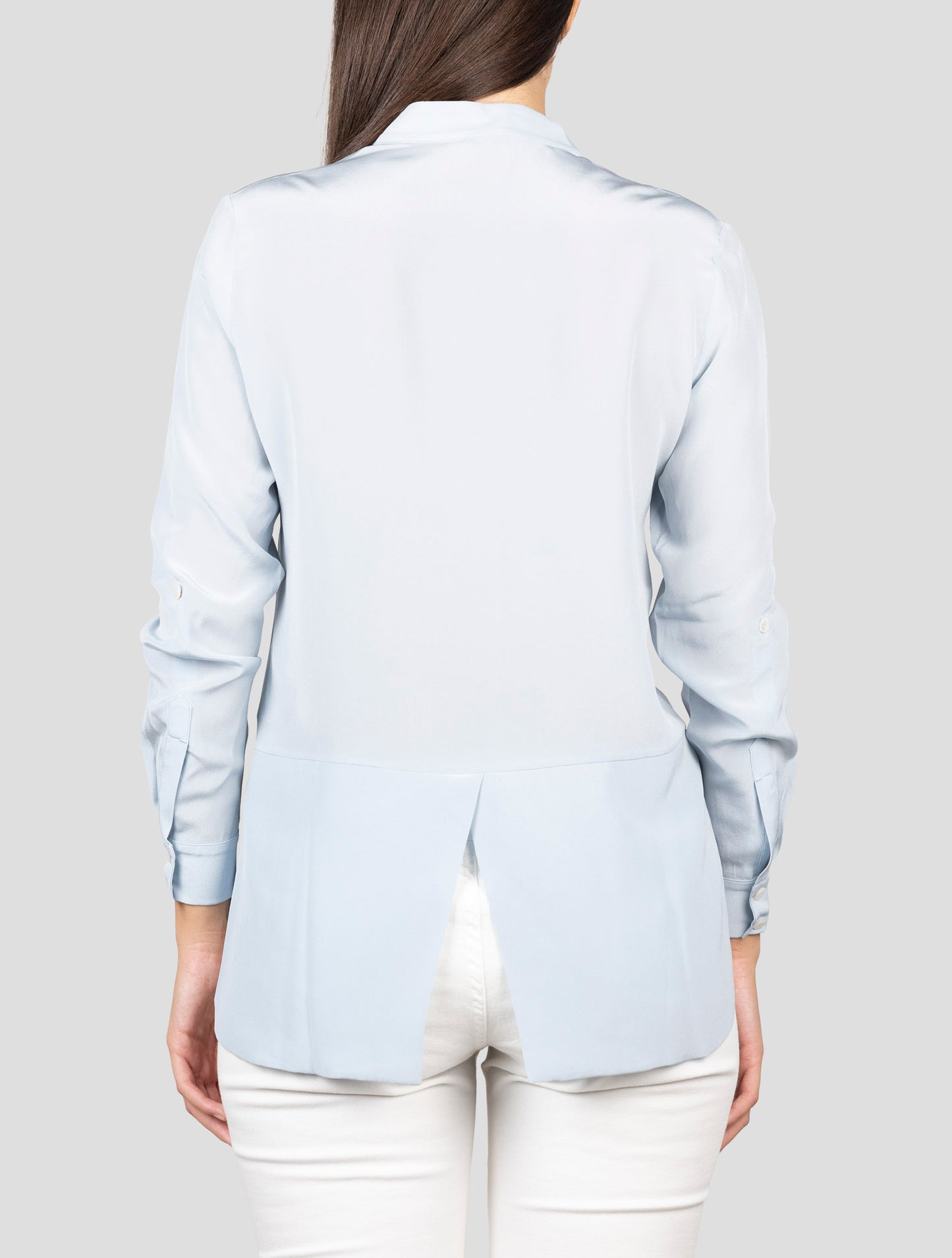Kiton Light Blue Silk Shirt