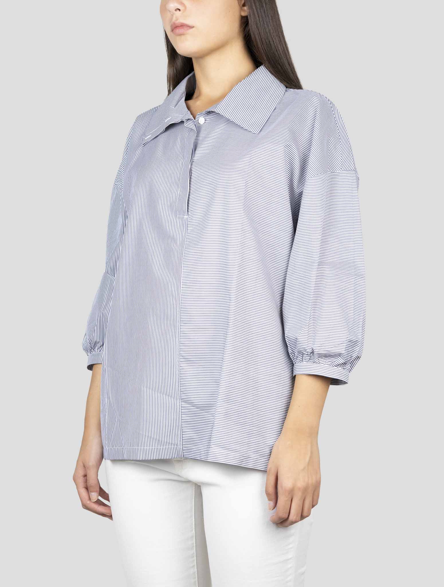 Kiton Blue White  Cotton Shirt