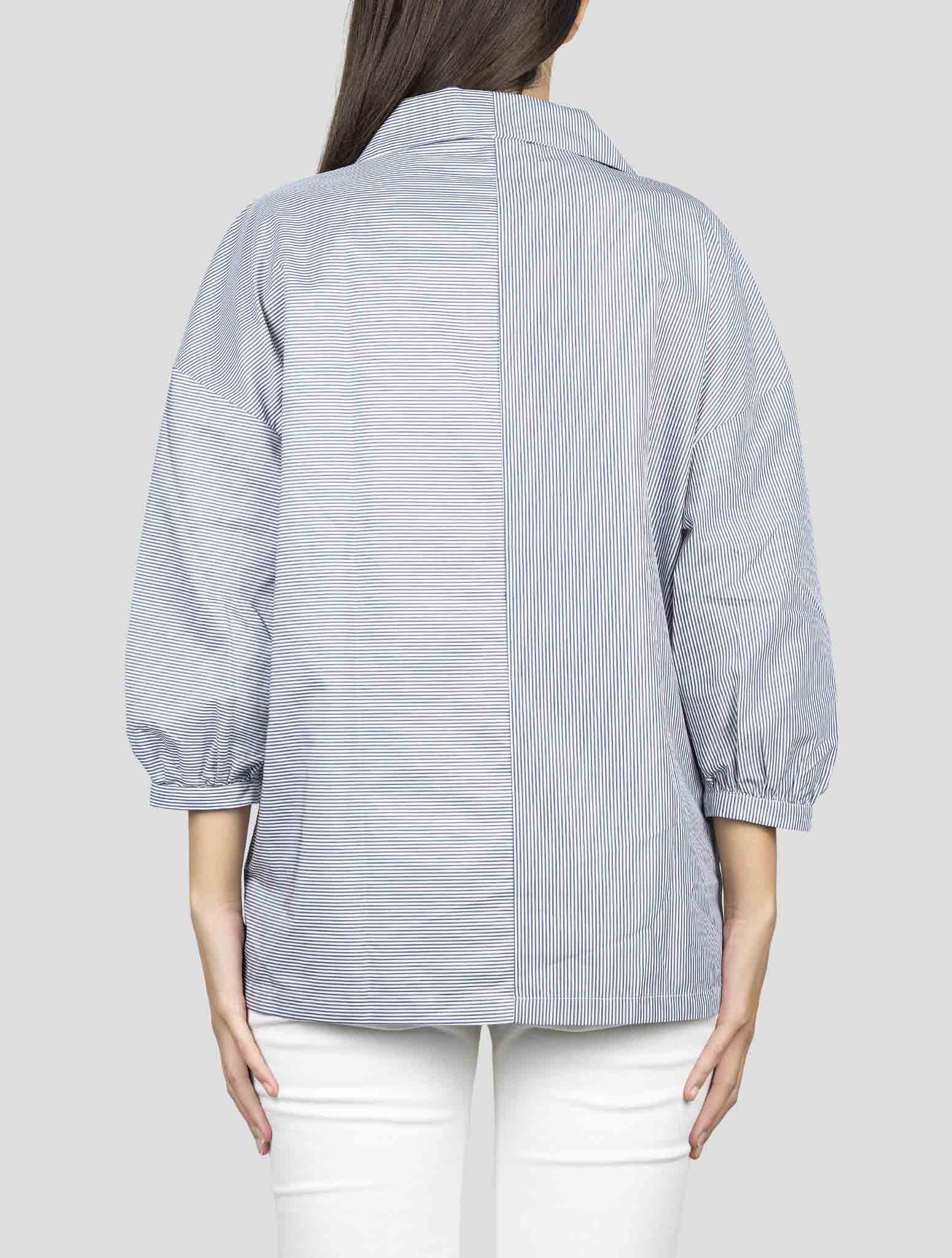 Kiton Blue White  Cotton Shirt