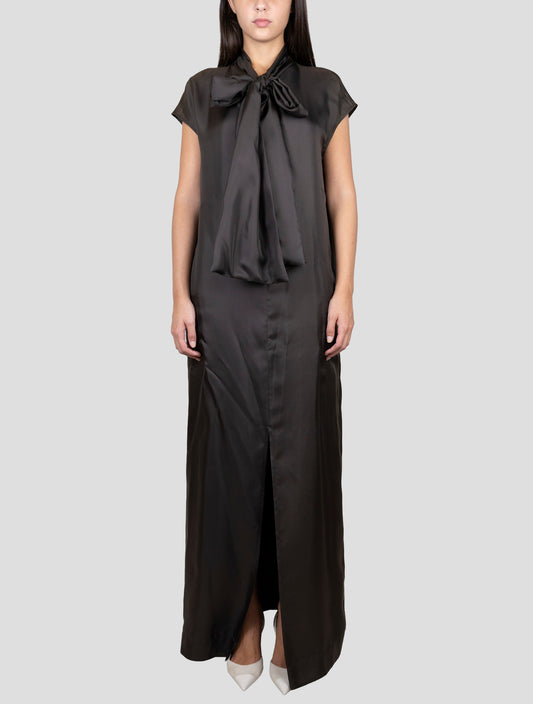 Kiton Brown Silk Dress