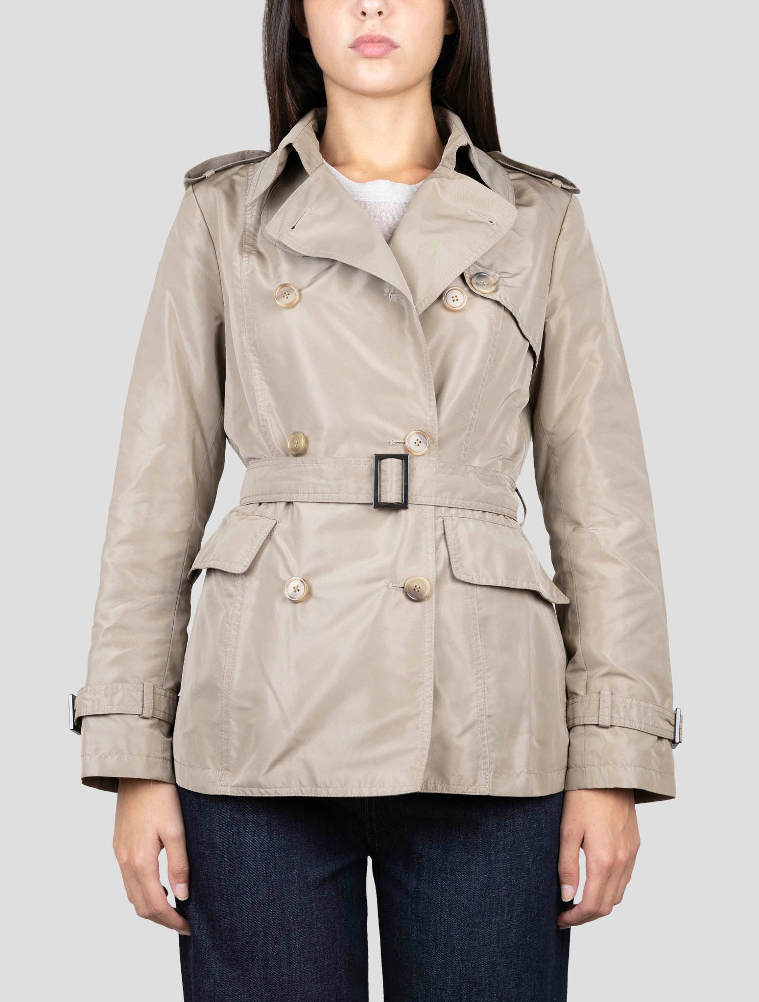 Kiton Brown Silk Coat