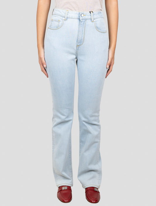 Kiton Light Blue Cotton Cashmere Ea Jeans