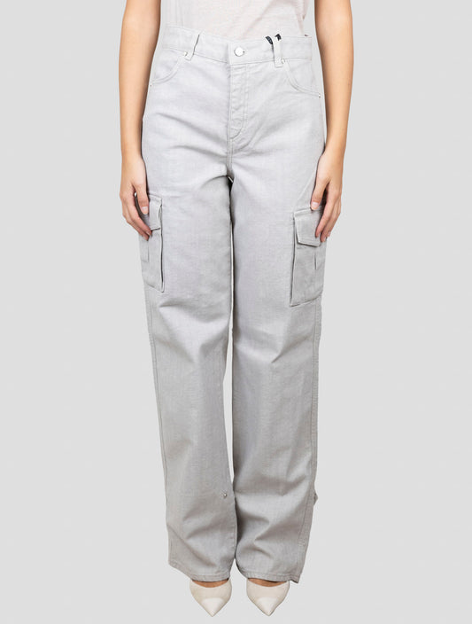 Kiton Light Gray Cotton Ea Cargo Jeans