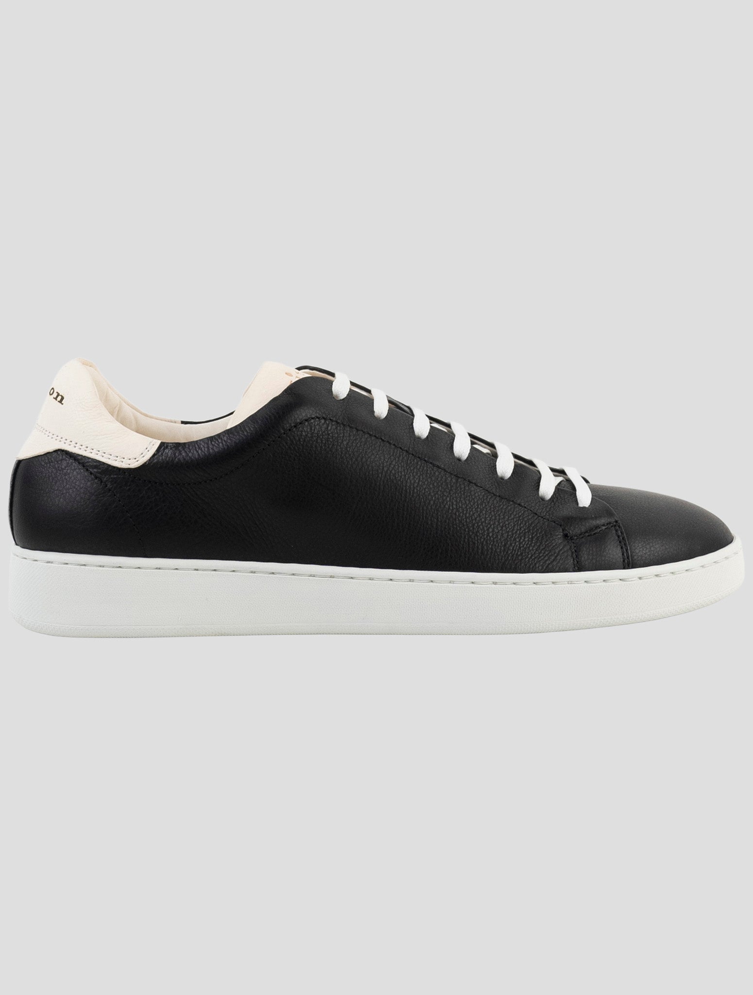 Kiton Black Leather Sneakers