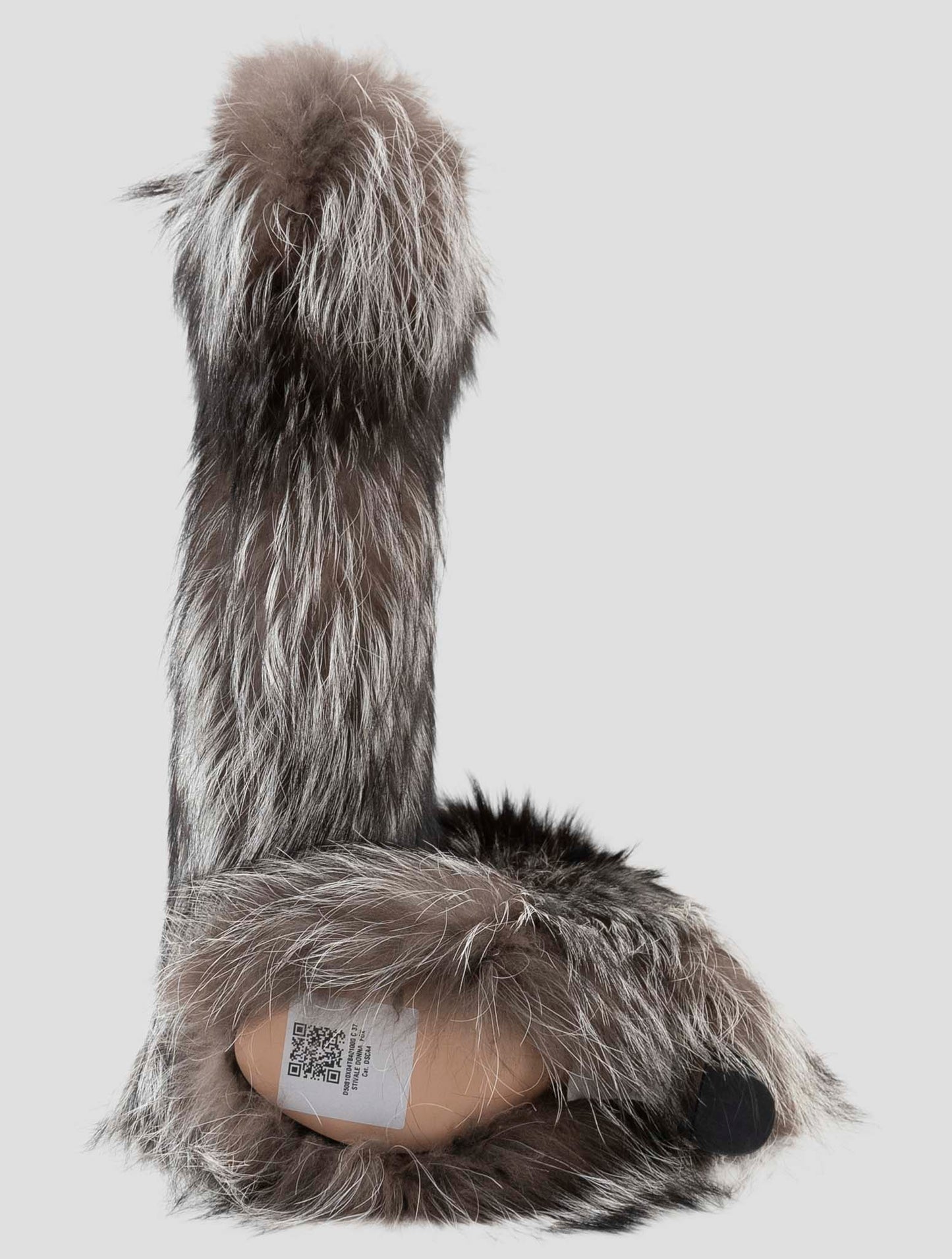 Kiton Brown White Fox Boots