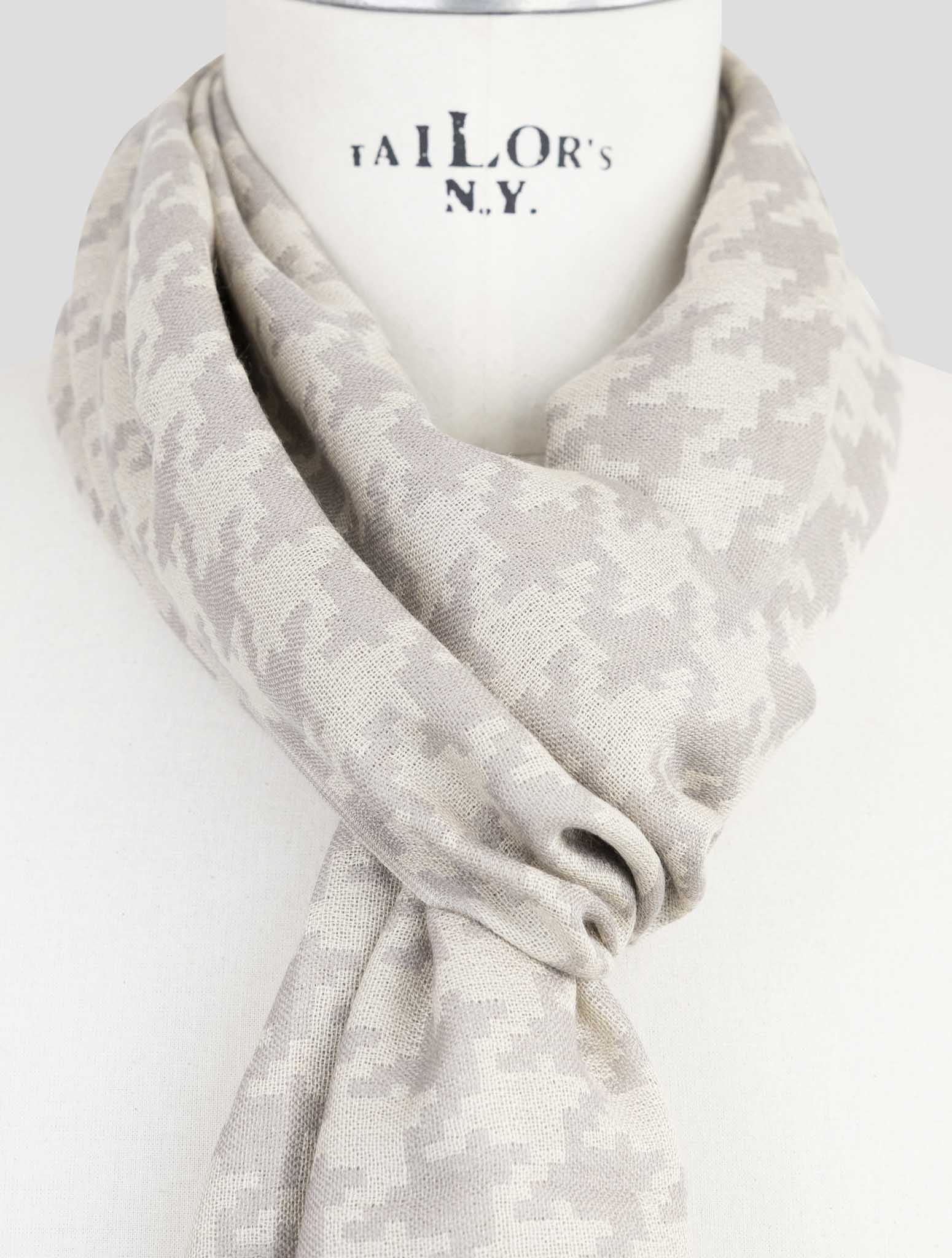Kiton Beige Cashmere Silk Scarf