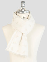 Kiton Beige Wool Cashmere Mink Scarf