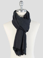 Kiton Blue Cashmere Silk Scarf