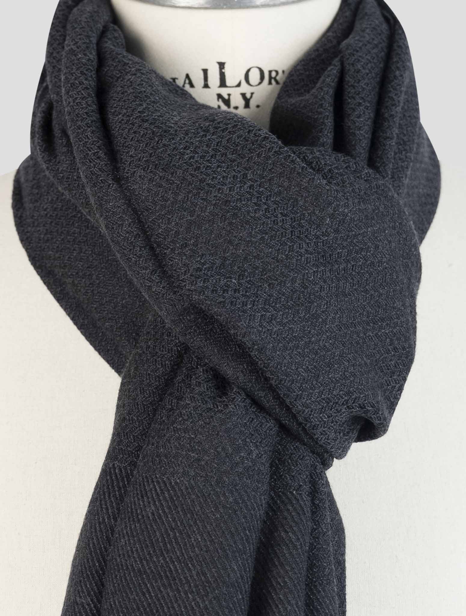 Kiton Blue Cashmere Silk Scarf