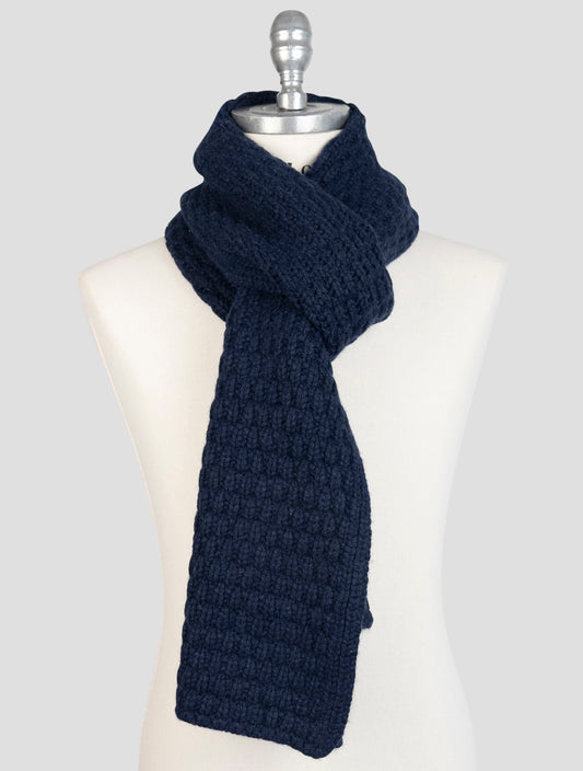 Kiton Blue Cashmere Scarf