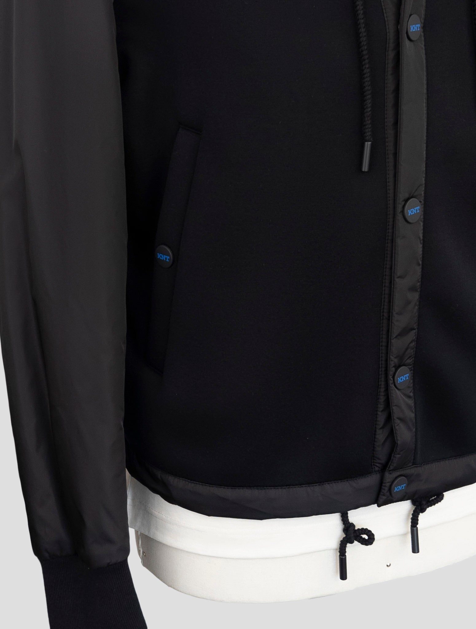 Kiton Knt Black Modal Pl Coat