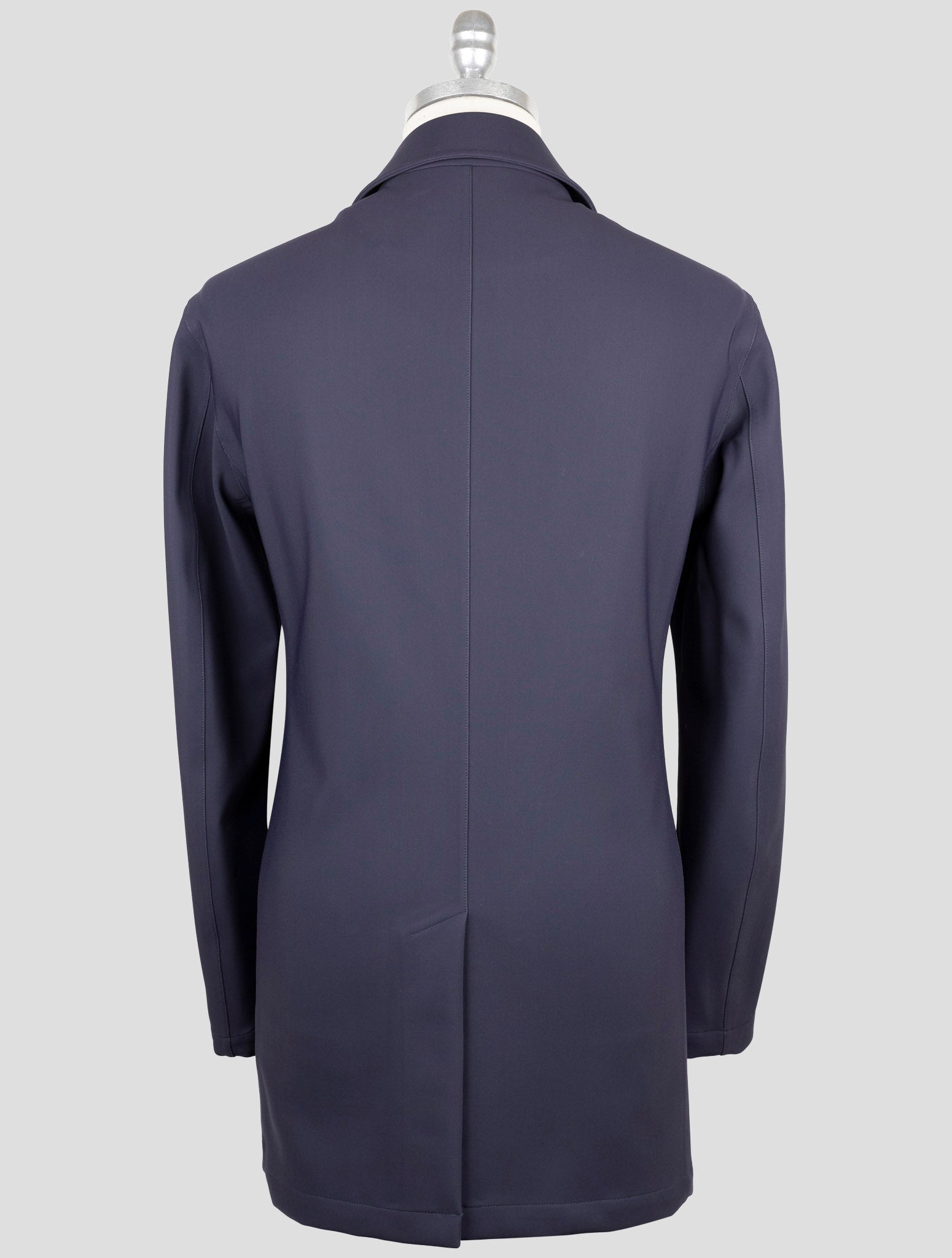 Kiton KNT Dark Blue Fleece Wool Pa Ea Overcoat detail