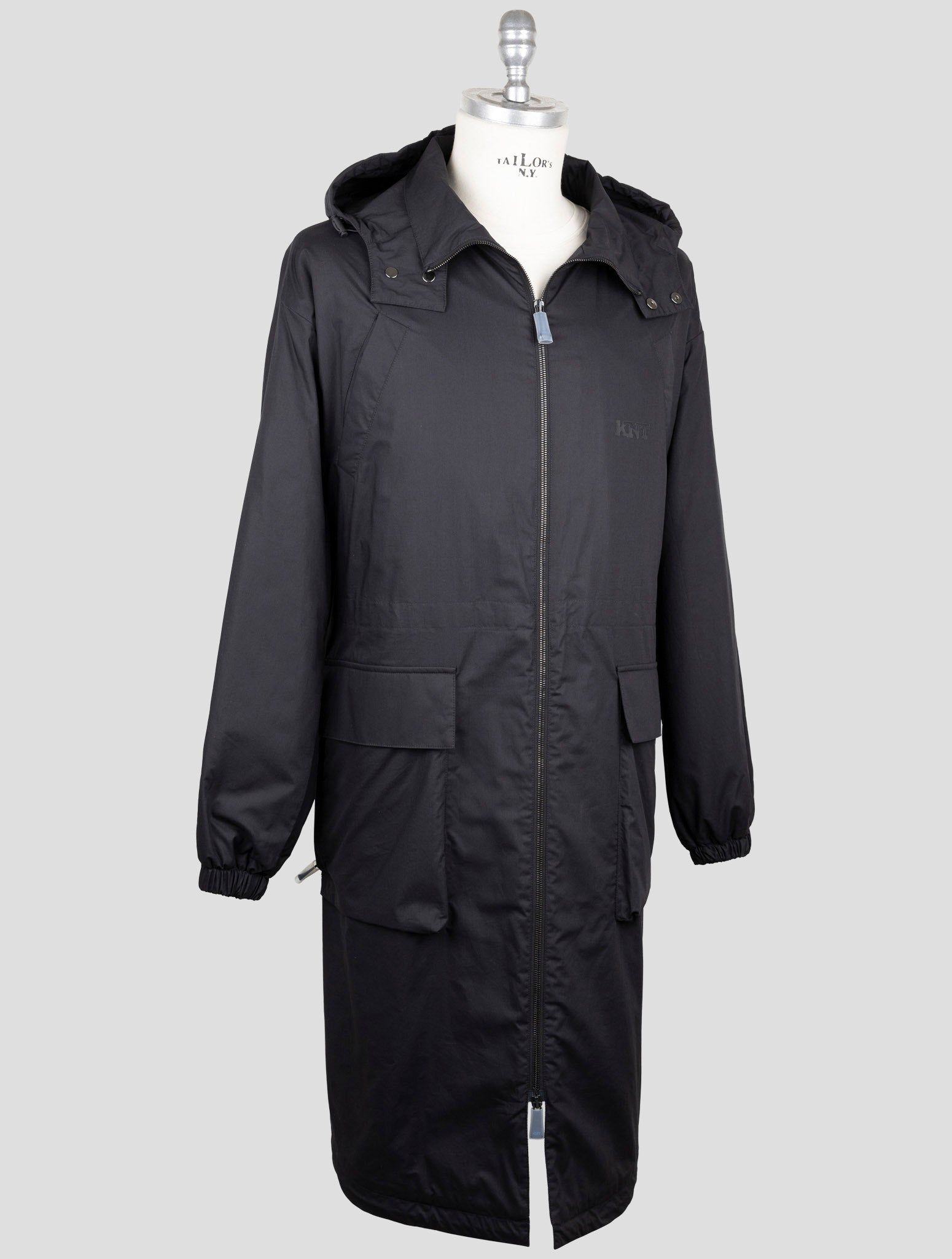 Kiton Dark Blue Overcoat Detail