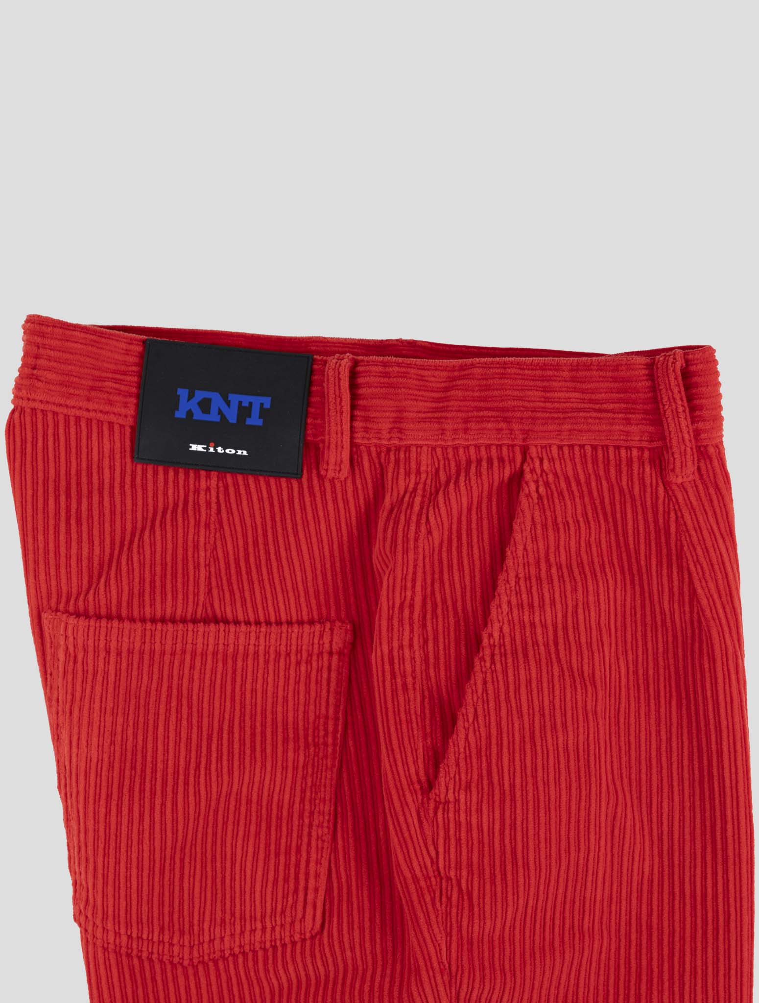 Kiton Knt Red Cotton Ea Velvet Pants