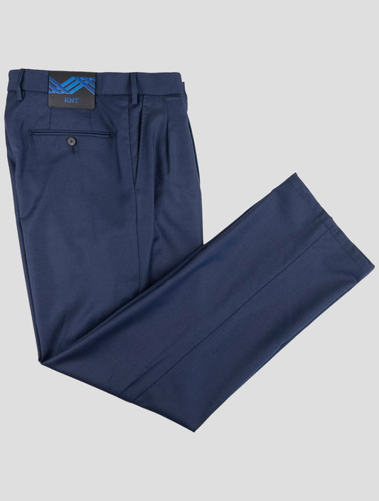 Kiton Knt Blue Virgin Wool Pants