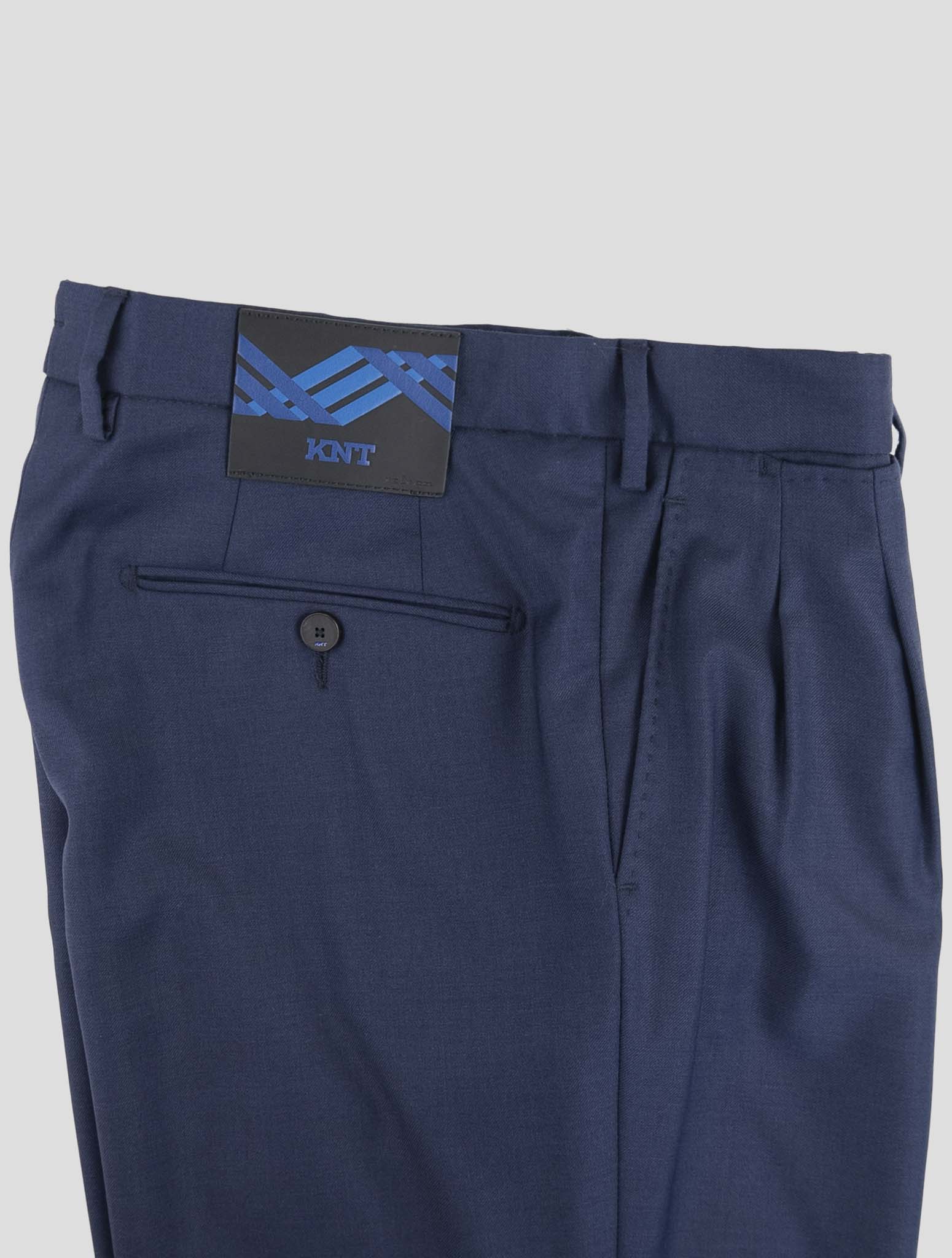 Kiton Knt Blue Virgin Wool Pants