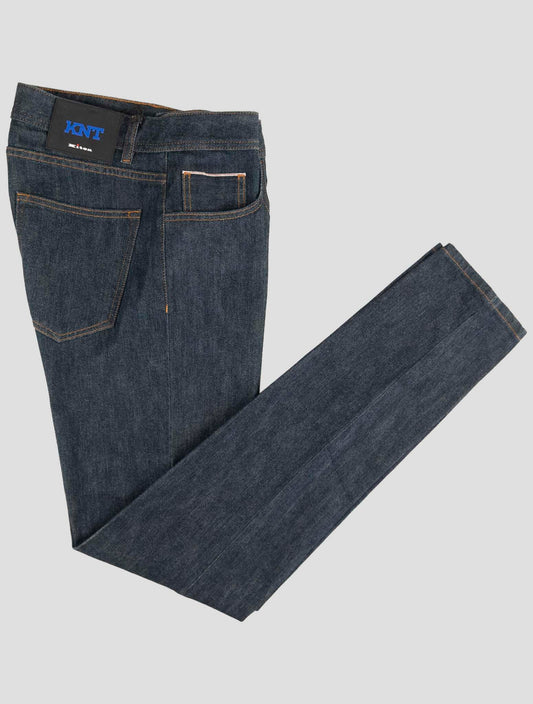 Kiton Knt Blue Cotton Pe Jeans