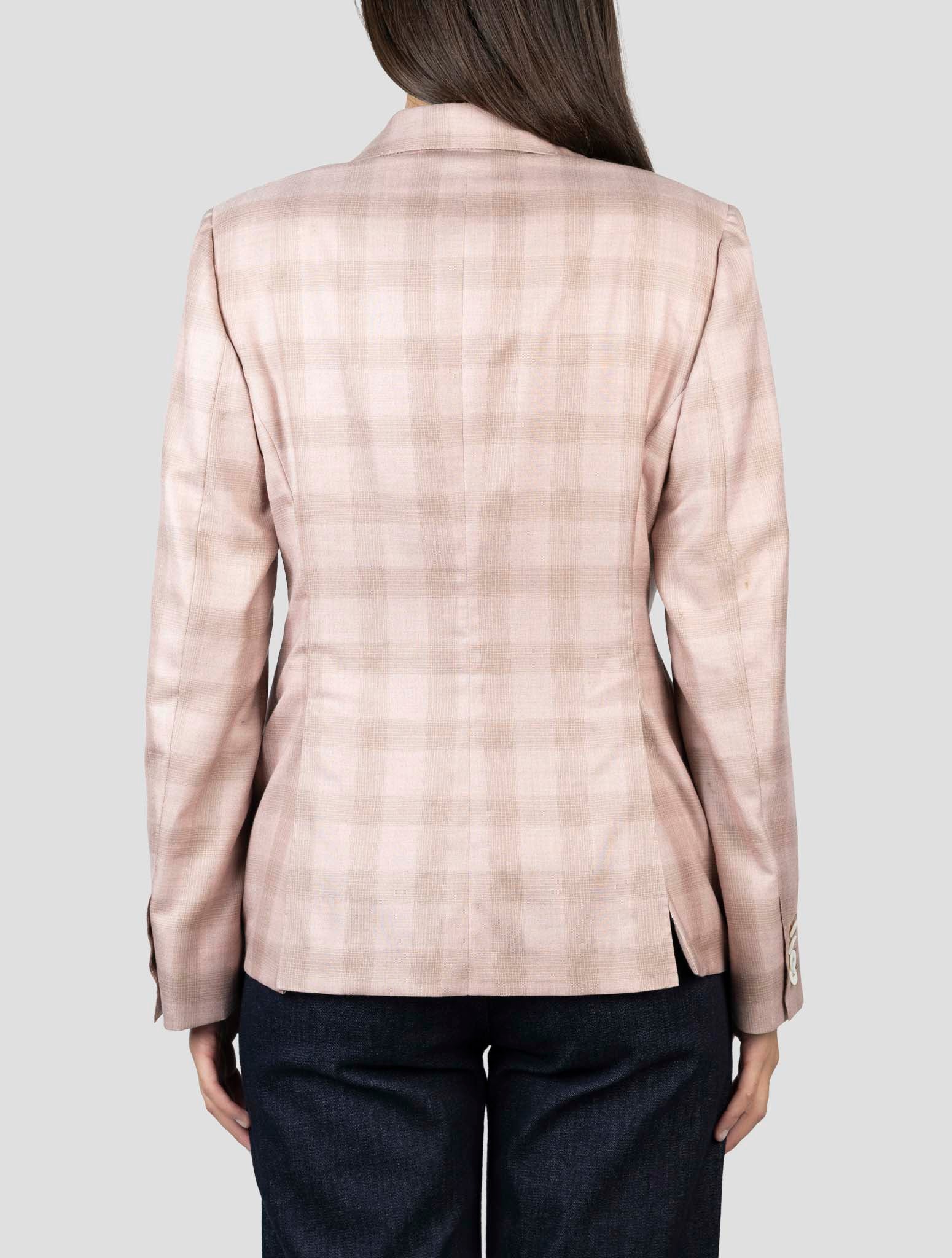 Kiton Pink Cashmere Silk Linen Blazer