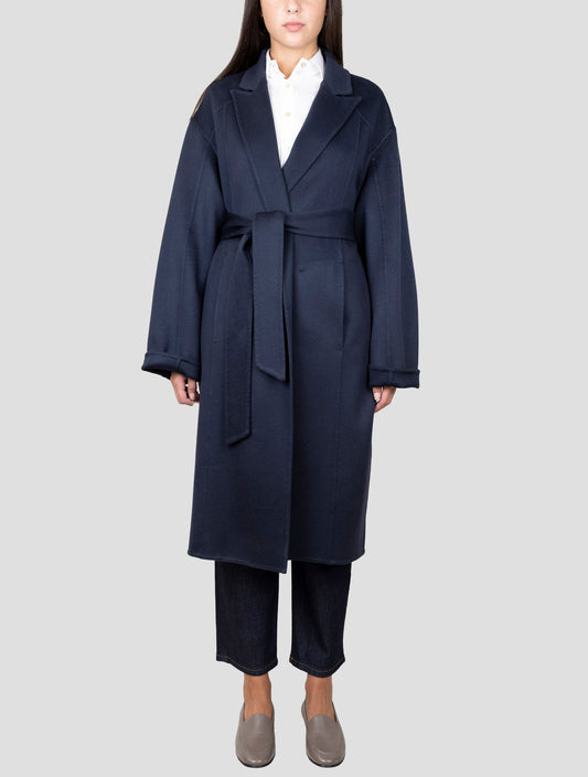 Kiton Dark Blue Cashmere Overcoat