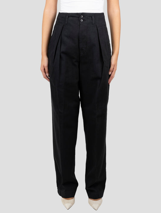 Kiton Black Cotton Cashmere Ea Jeans