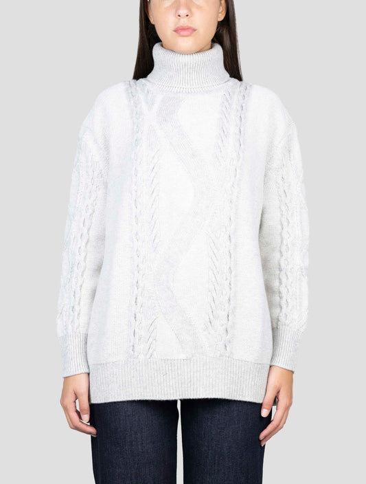 Kiton Gray Cashmere Sweater Turtleneck