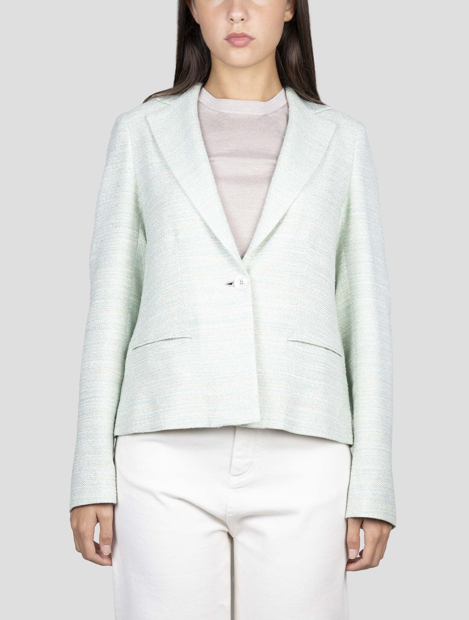 Kiton Green Cotton Blazer