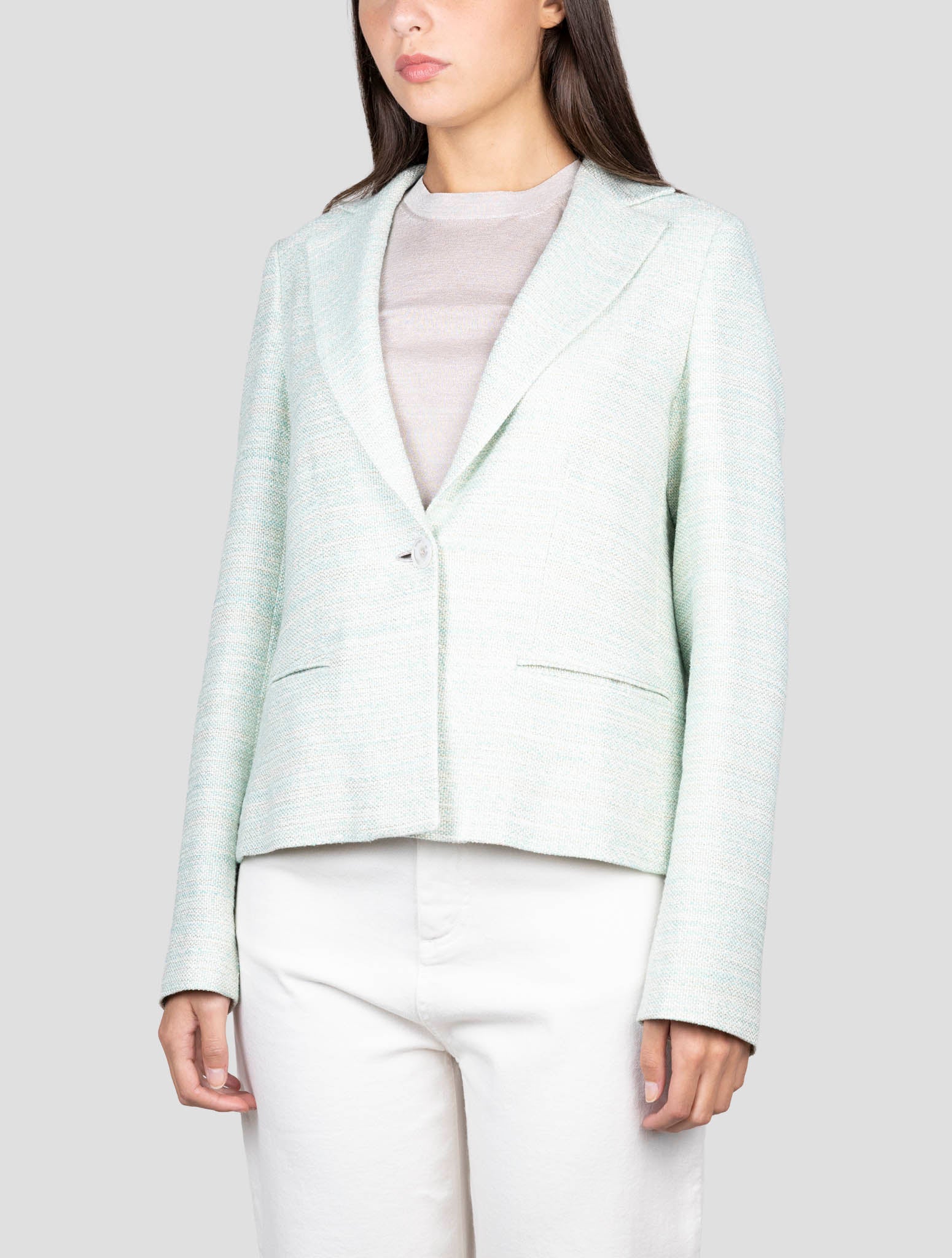 Kiton Green Cotton Blazer