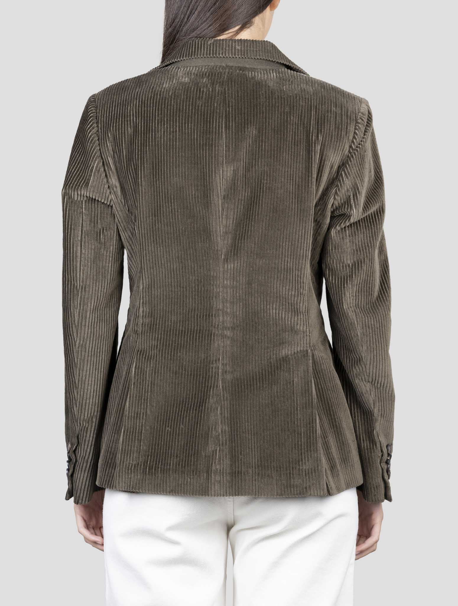 Kiton Brown Cotton Velvet Blazer