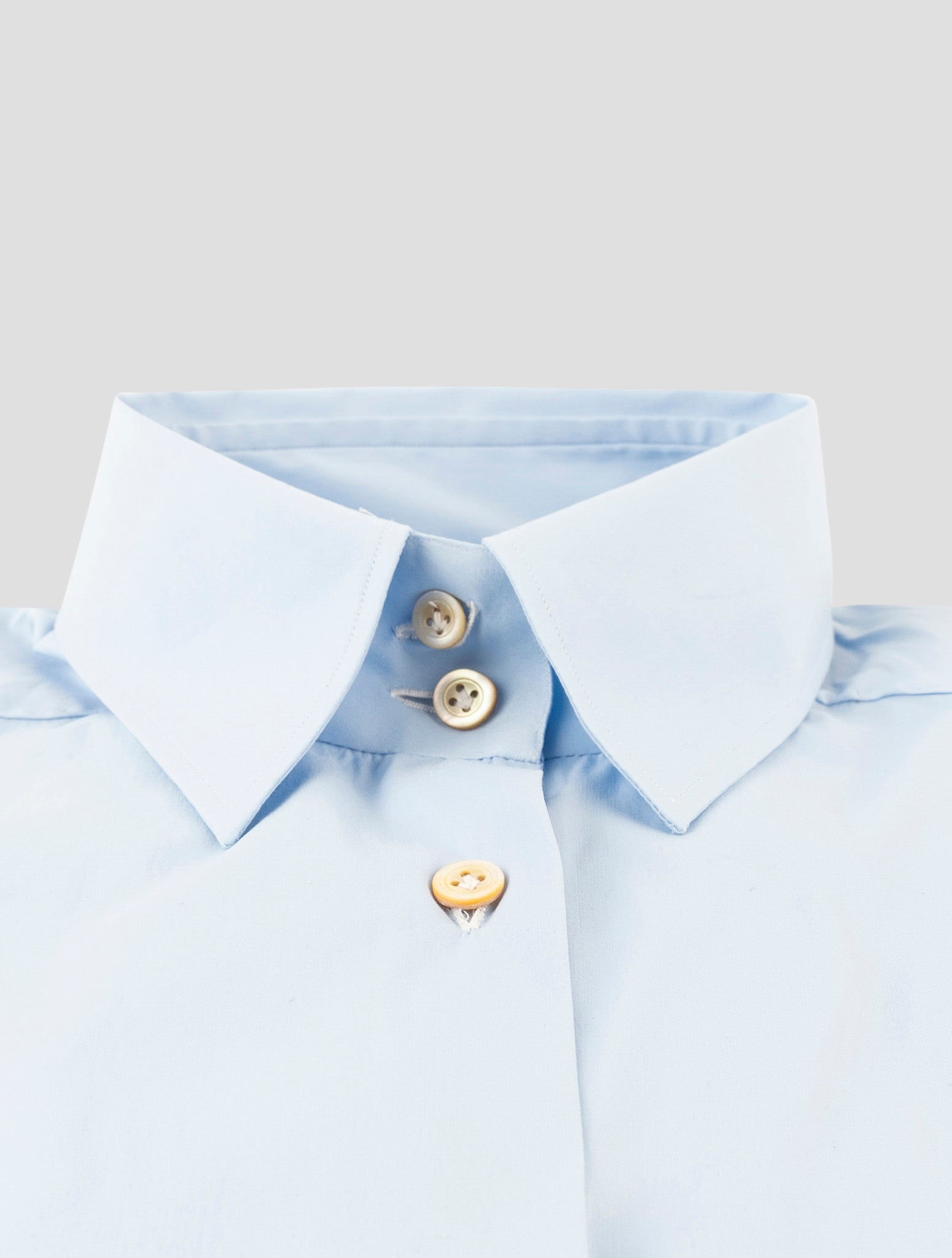Kiton Light Blue Cotton Nylon Ea Shirt