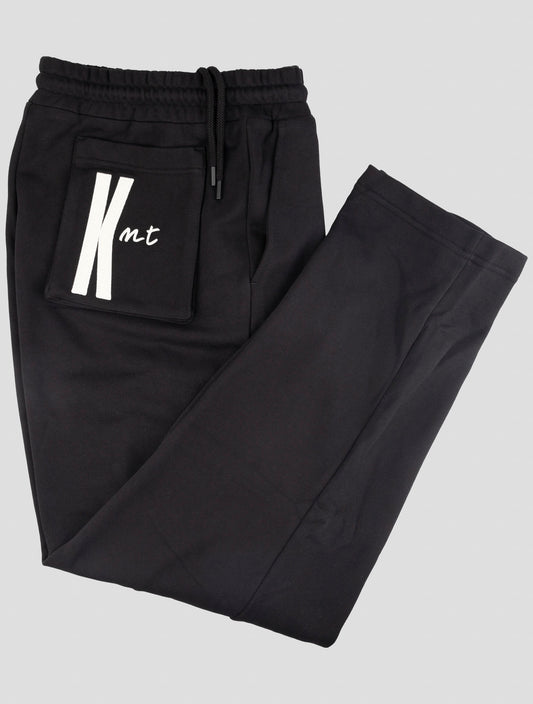 Kiton Knt Black Cotton Jogging Pants