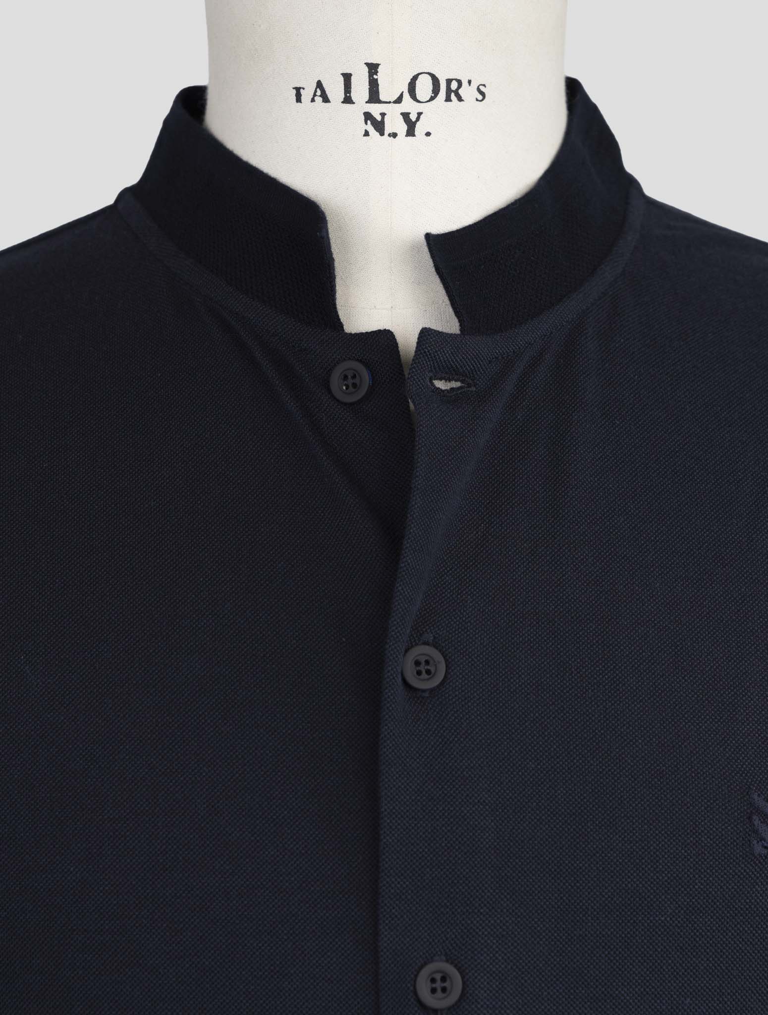 Kiton Knt Blue Cotton Silk Shirt