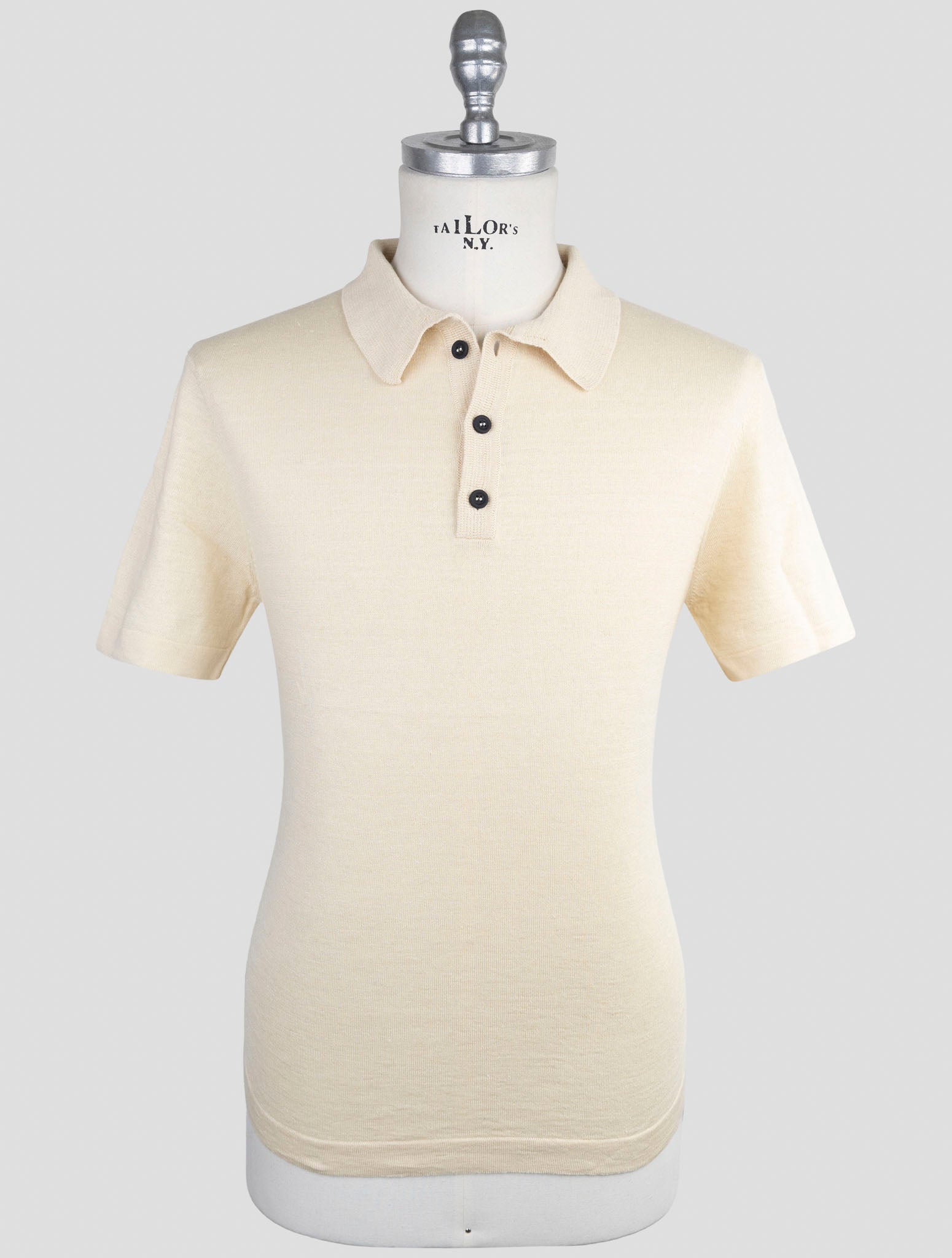 Kiton Knt Beige Linen Cotton Polo