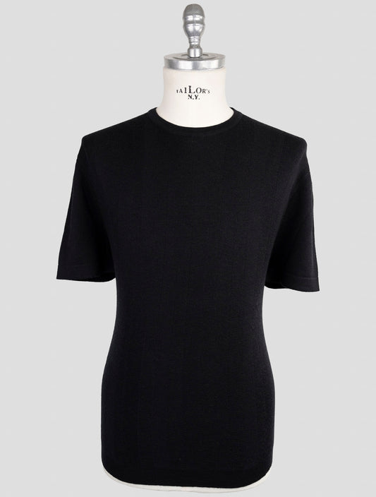 Kiton Knt Blue Virgin Wool Silk T-Shirt