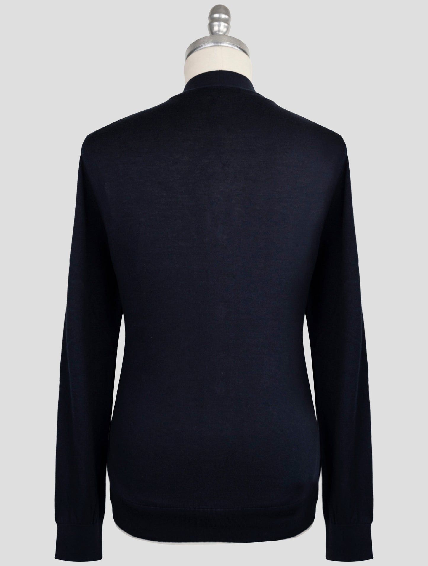 Kiton Knt Blue Cotton Sweater Cardigan