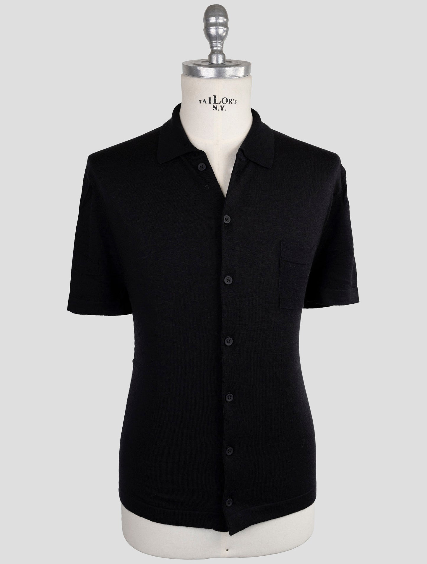 Kiton Knt Blue Virgin Wool Shirt