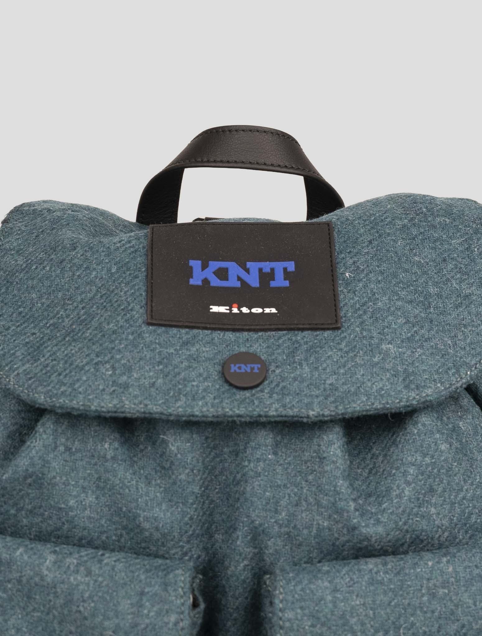 Kiton Knt Green Wool Backpack