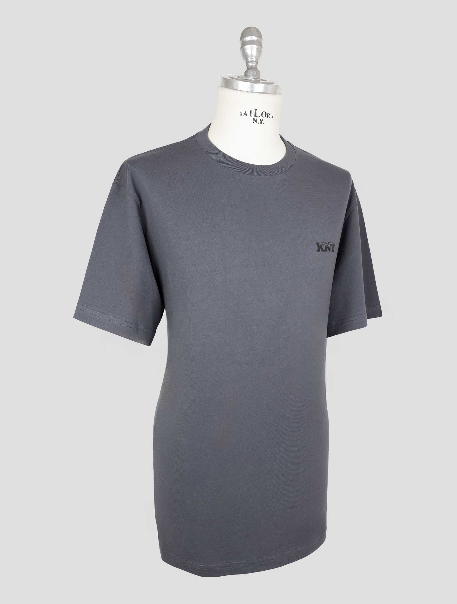 Kiton Knt Gray Cotton T-Shirt