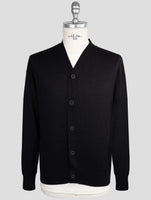 Kiton Knt Black Cotton Sweater Cardigan