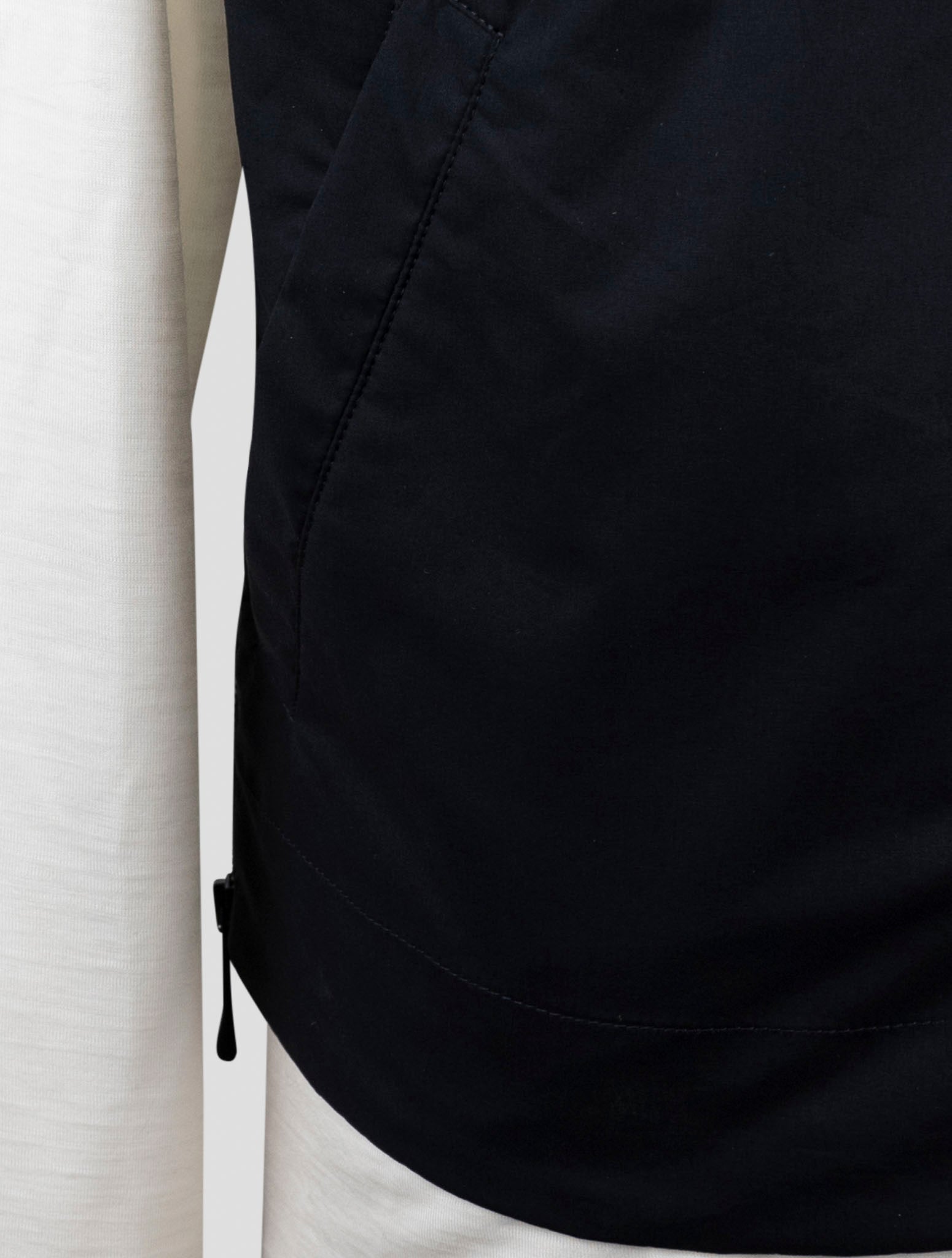 Kiton Knt Black Cotton Coat Gilet