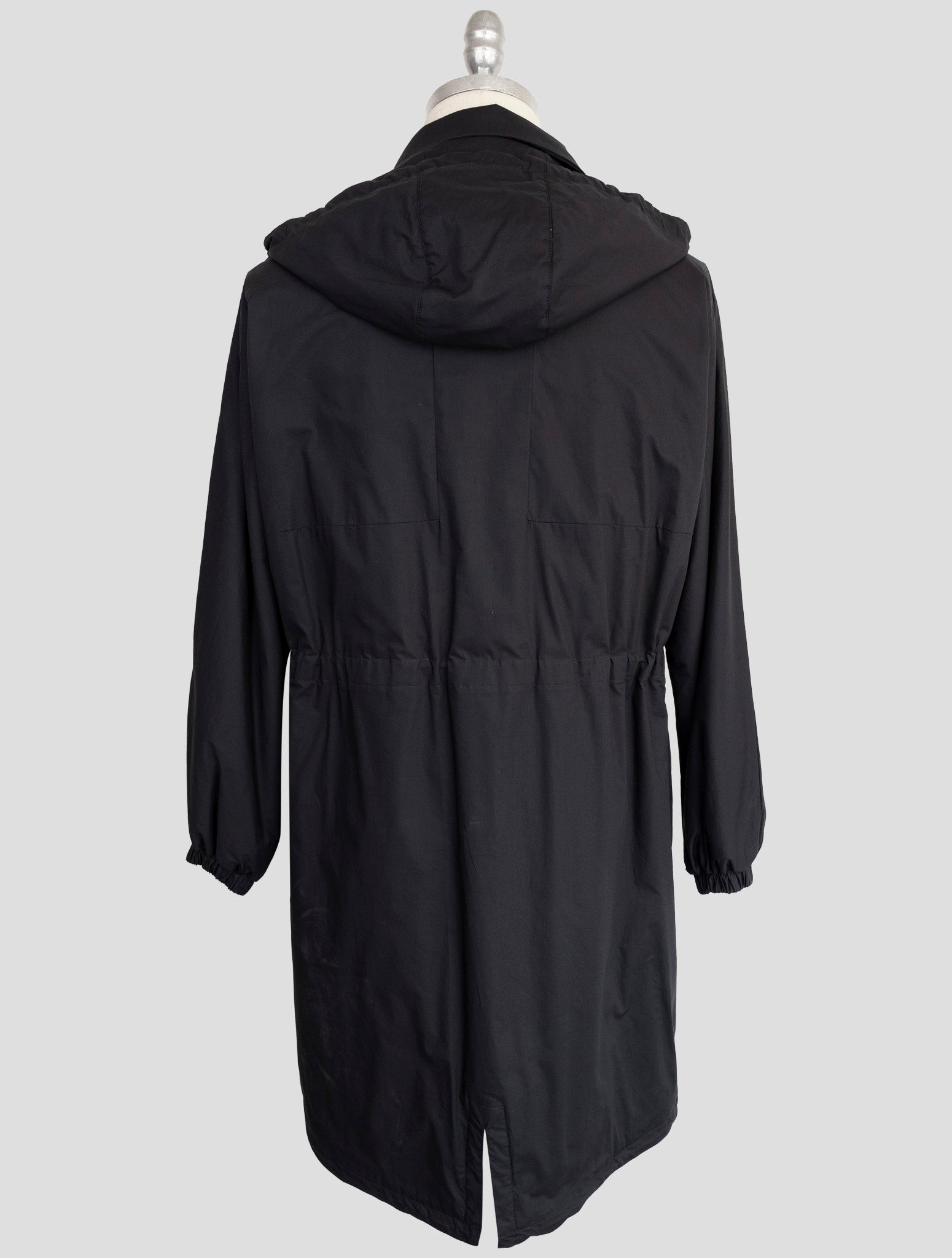 Kiton Knt Blue Cotton Overoat