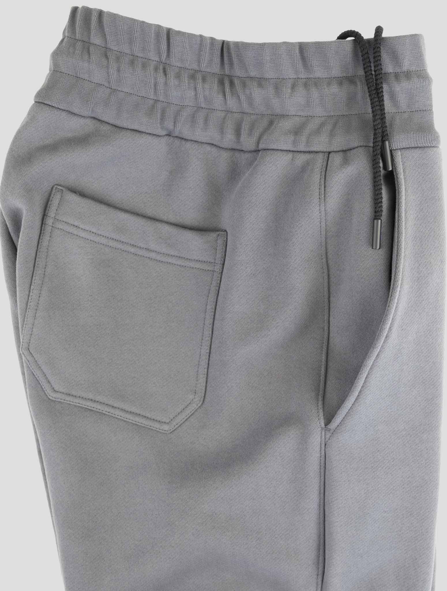 Kiton Knt Gray Cotton Jogging Cargo Pants
