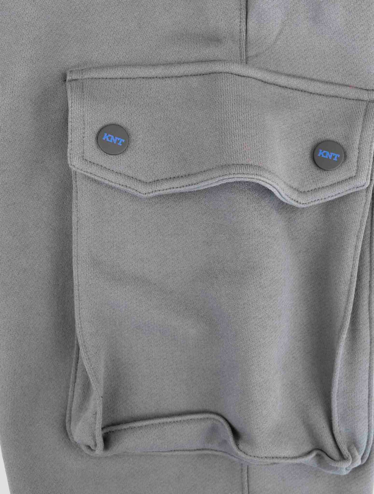 Kiton Knt Gray Cotton Jogging Cargo Pants