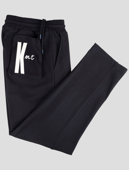 Kiton Knt Black Cotton Jogging Pants