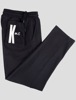 Kiton Knt Black Cotton Jogging Pants