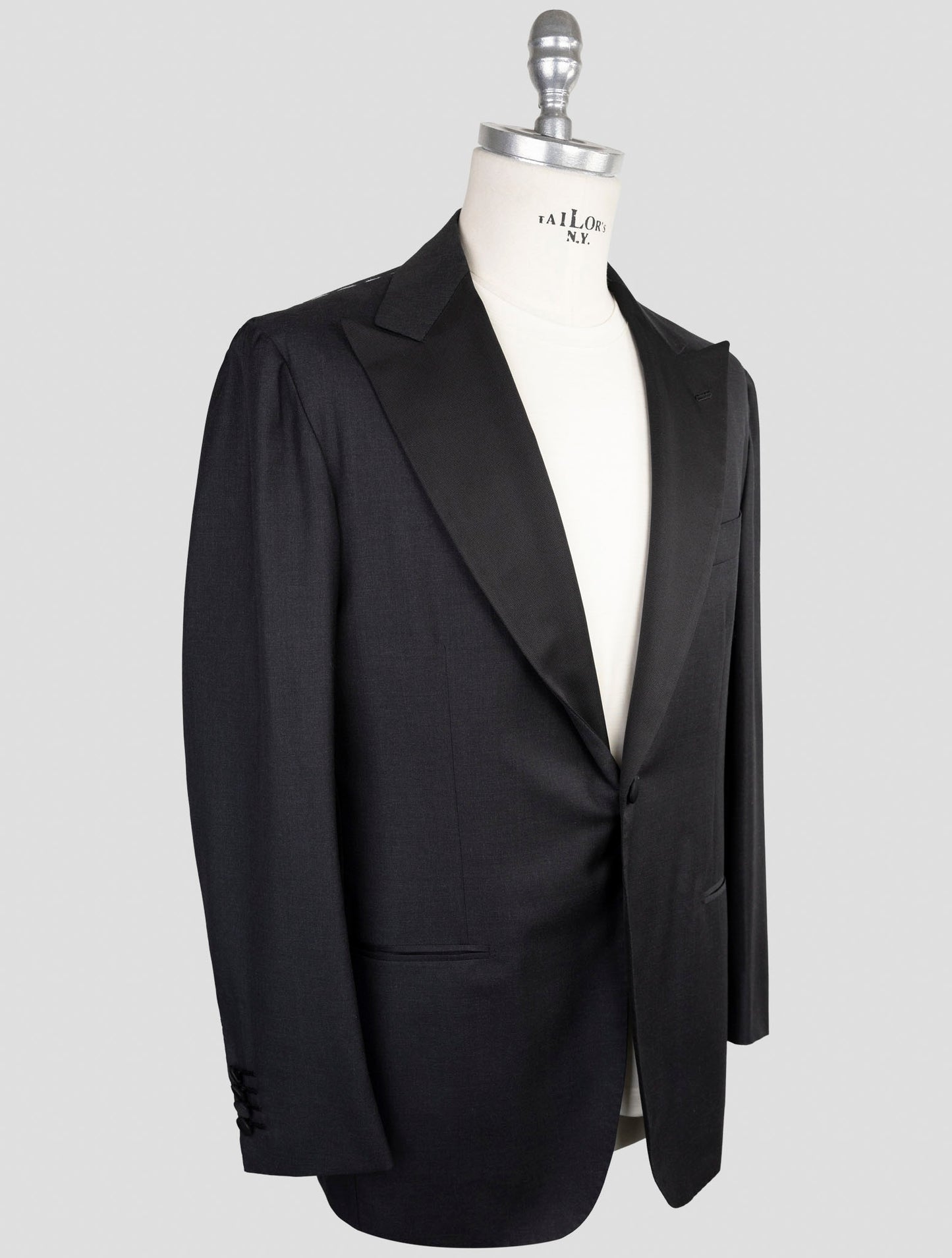 Kiton Knt Black  Wool Blazer